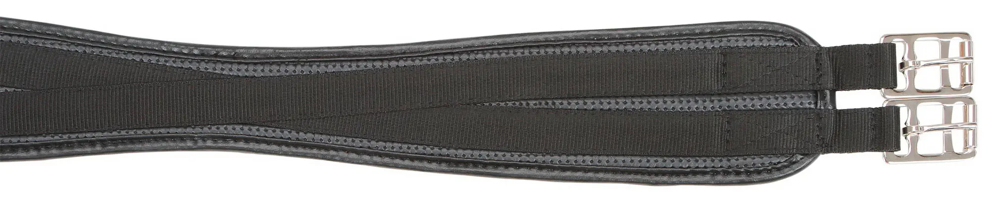 Curved saddle girth, PU, black, 130 cm