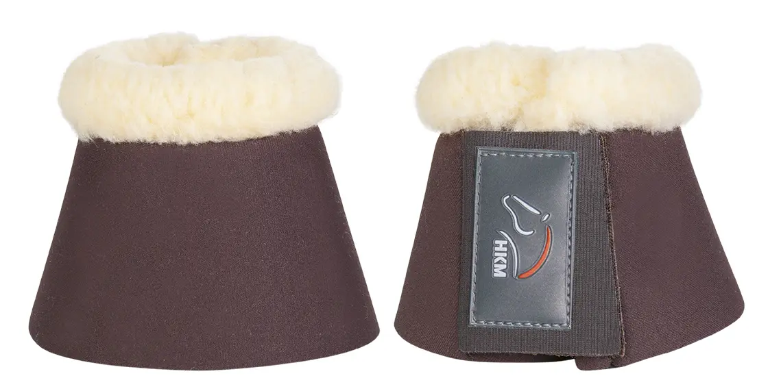 HKM Sports Hufglocken -COMFORT- mit Polsterung, Pony, dunkelbraun