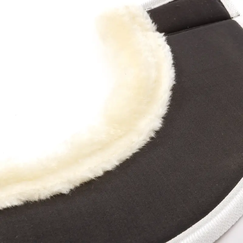 synthetic leather overreach boots - faux fur brim