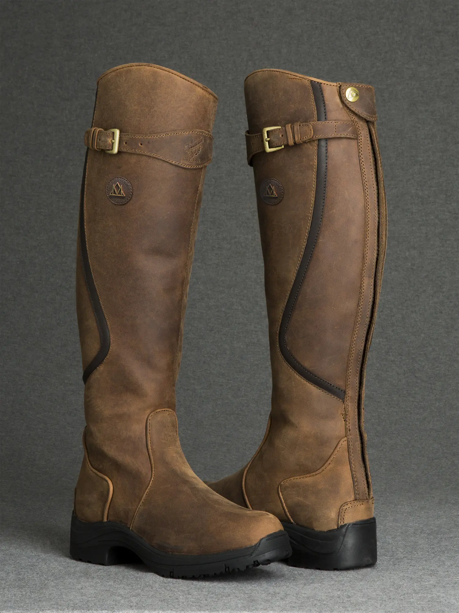 Unisex Winter Reitstiefel SNOWY RIVER braun