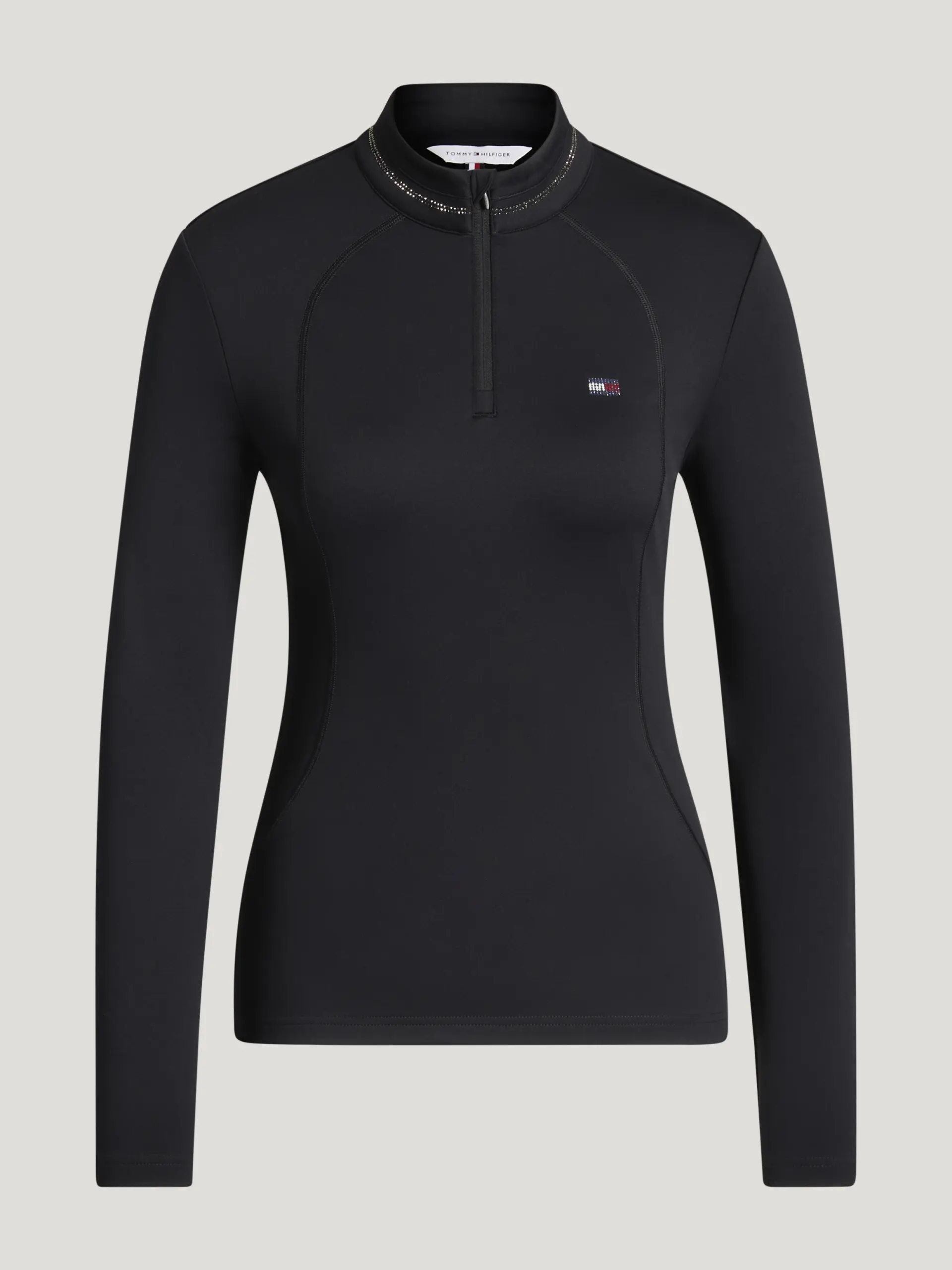 Damen 1/4 Zip Langarmshirt CADY mit Strass