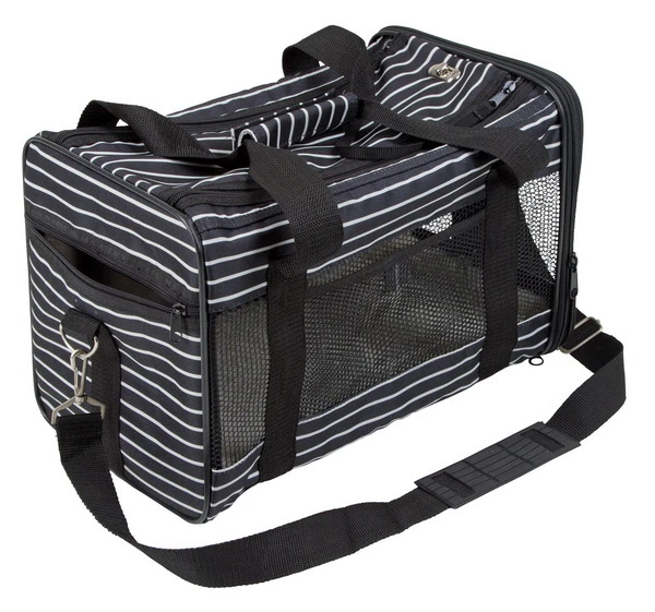 Tragetasche Cuba 52x30x30 cm schwarz/weiß