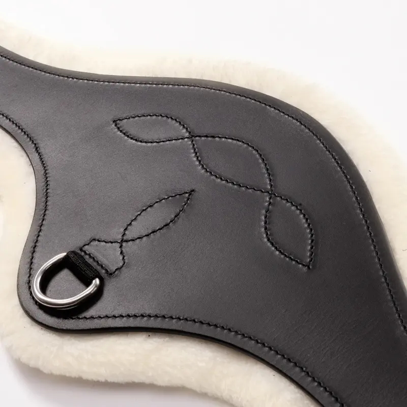 longgirth oiled leather "Casper" faux fur-elastic