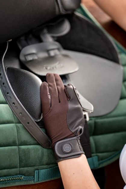 OSAKA Reithandschuhe aus Ziegenleder mit Mesh-Material