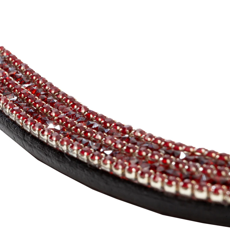 KAVALKADE Stirnband Button Claret, V, schwarz, bordeaux Steine