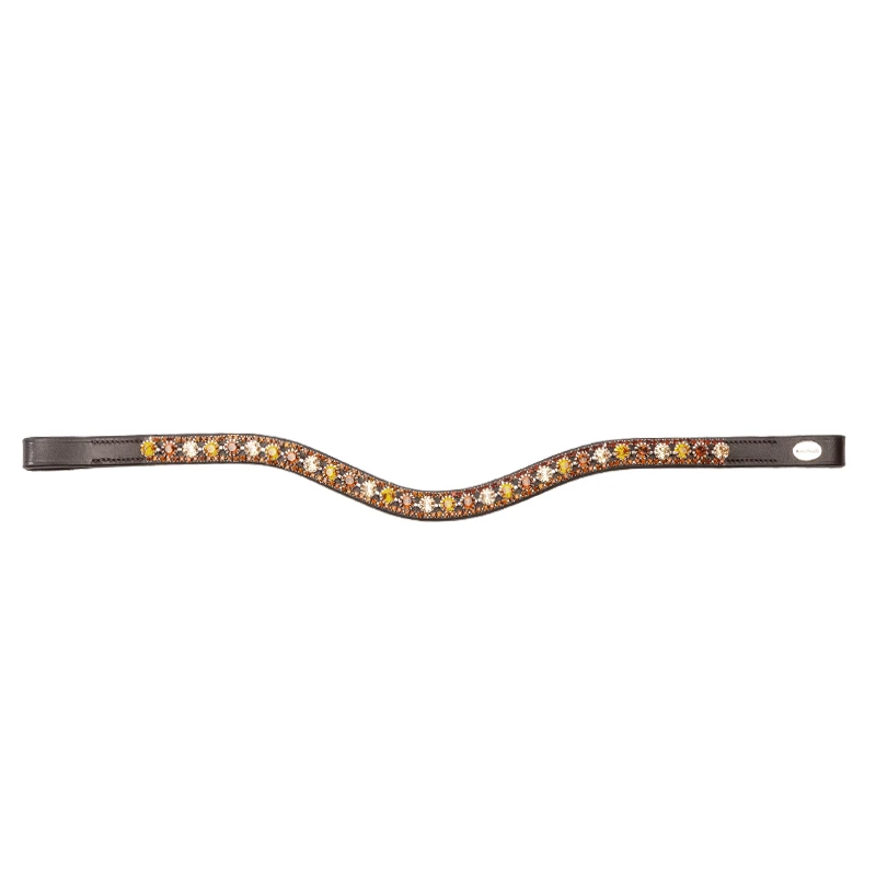KAVALKADE Stirnband "Dazzle", V, braun, braune Steine