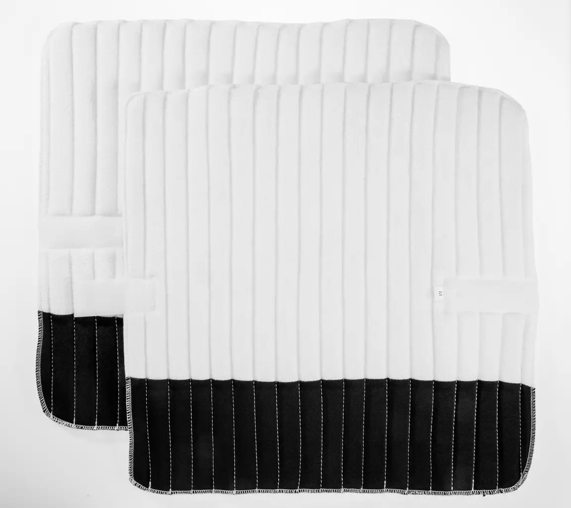 Leg pads w. soft coronet protection, set 2 pcs
