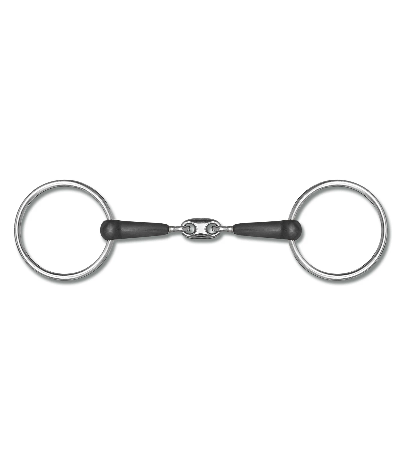 Rubber Snaffle Bit, double jointed