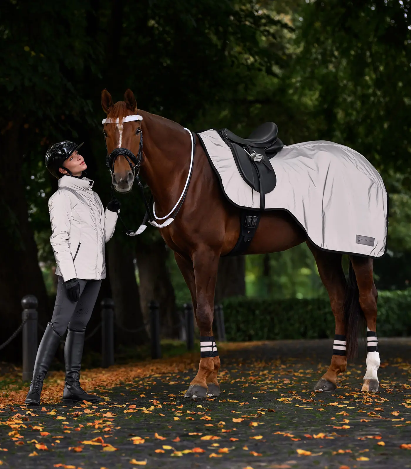 Reflektierende Damen Vollbesatz-Reithose