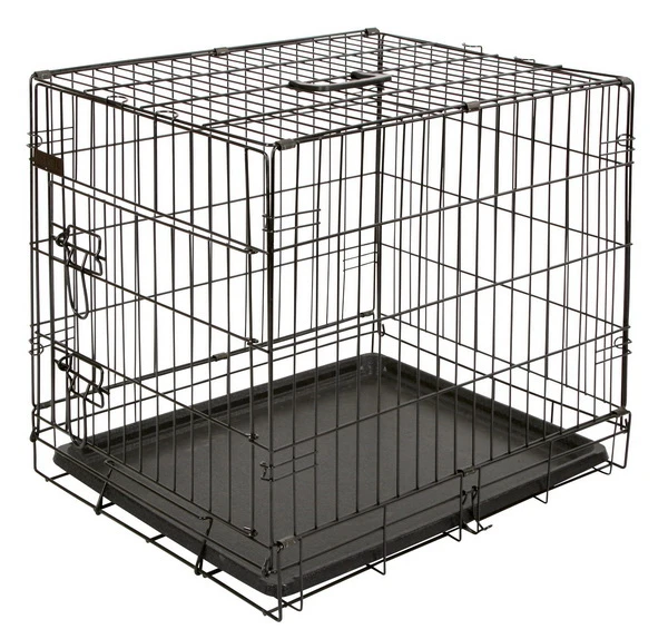 Gittertransportbox, klappbar, schwarz, 63x48x57cm, 1 Tür