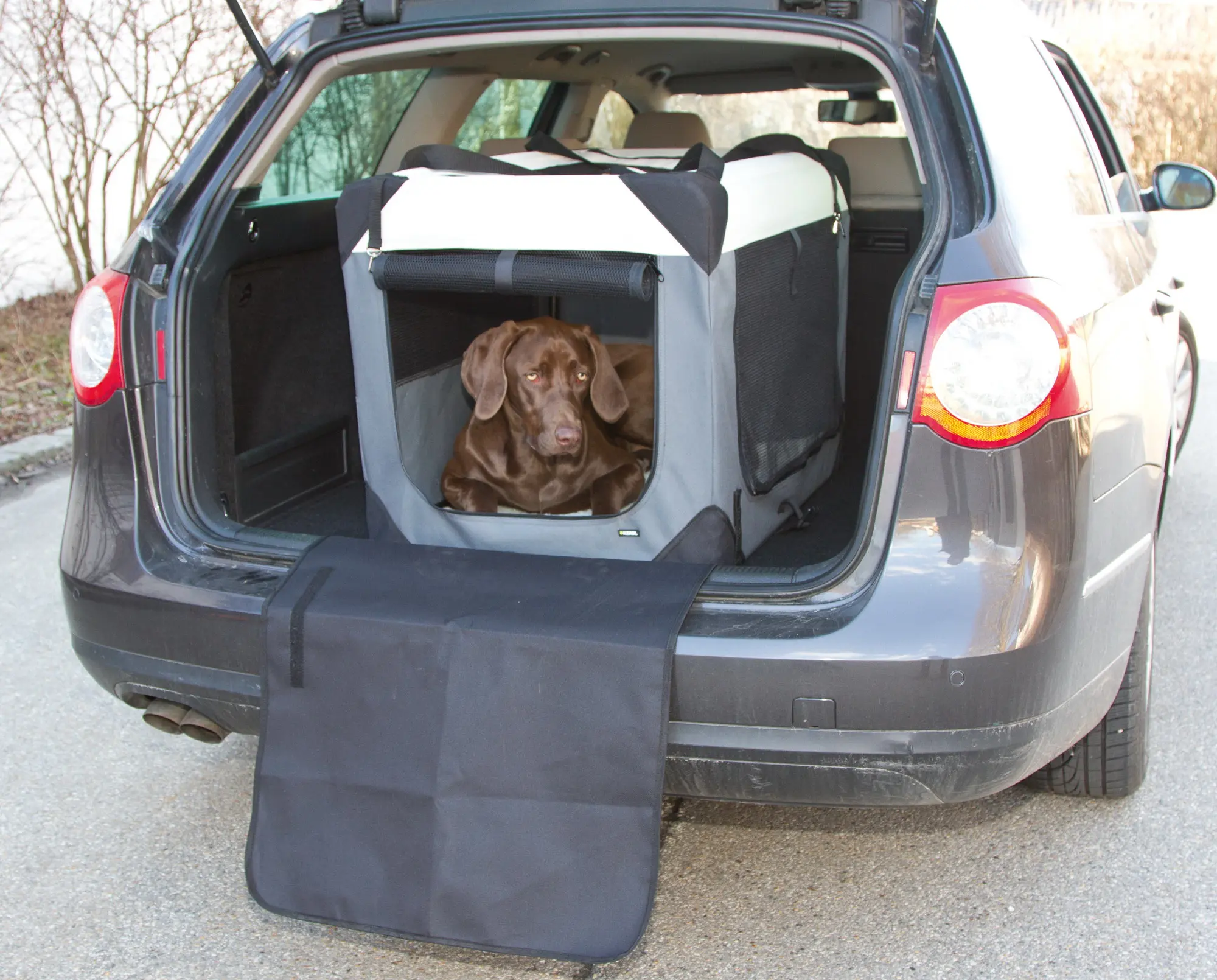 Transportbox Journey, 70x52x52cm, grau/beige
