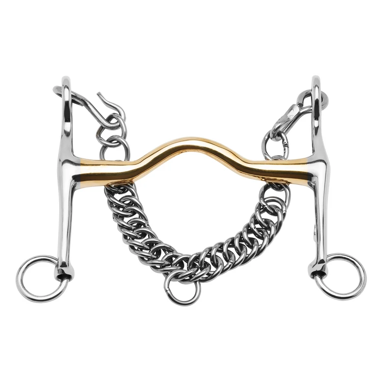 BUSSE Double bridle, slanting mouthpiece, KAUGAN®, 14 mm