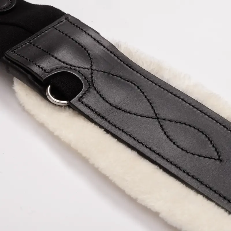 longgirth oiled leather "Casper" faux fur-elastic