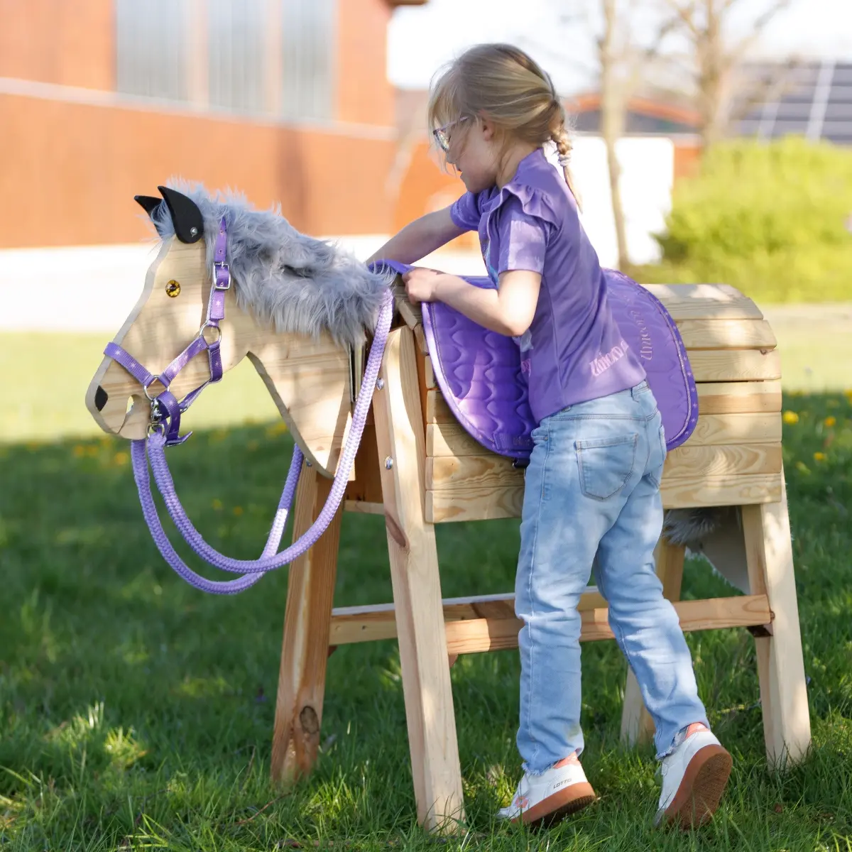 Holzpferde Schabracke "Unicorn Academy" Kids