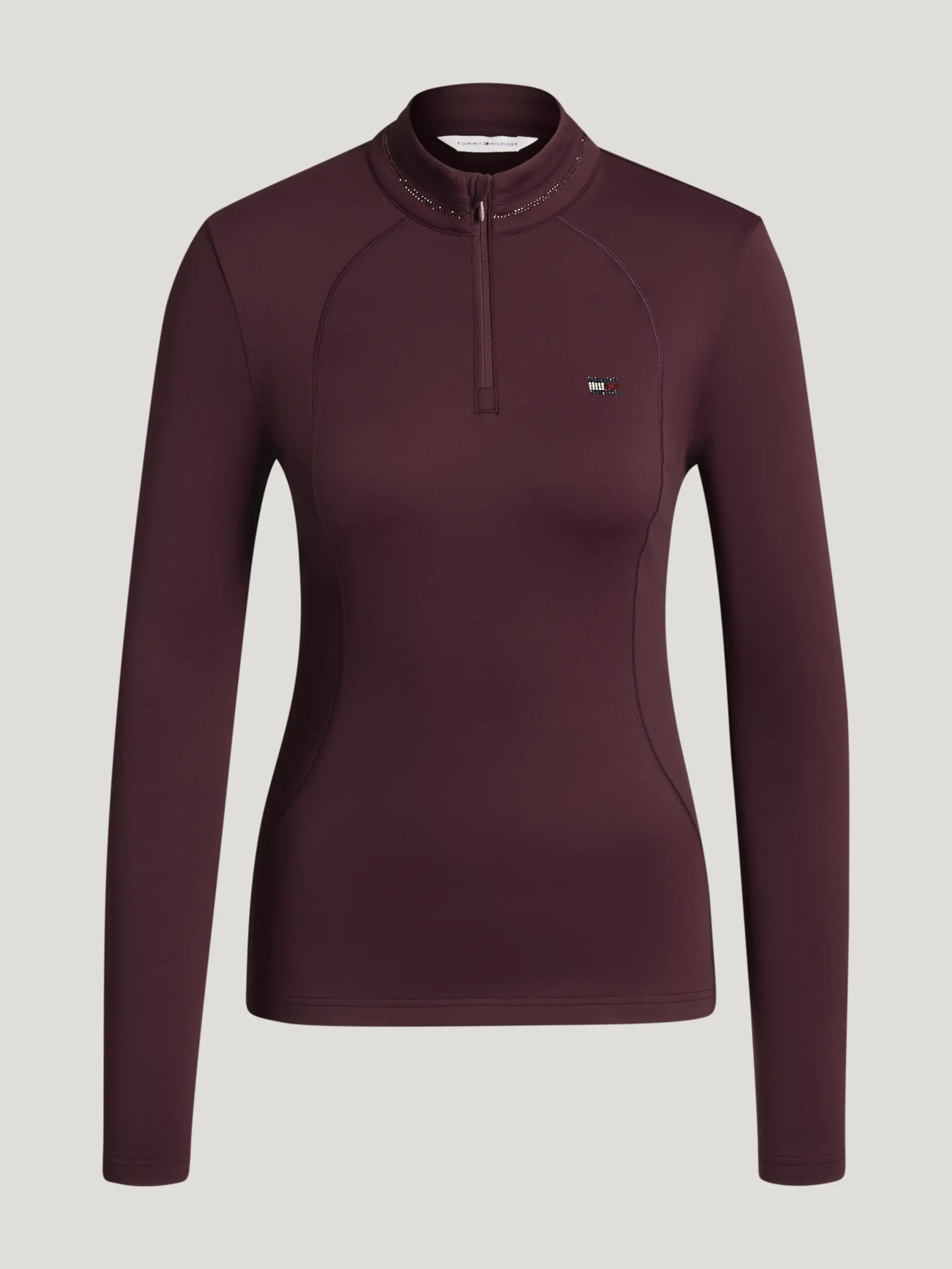 Damen 1/4 Zip Langarmshirt CADY mit Strass