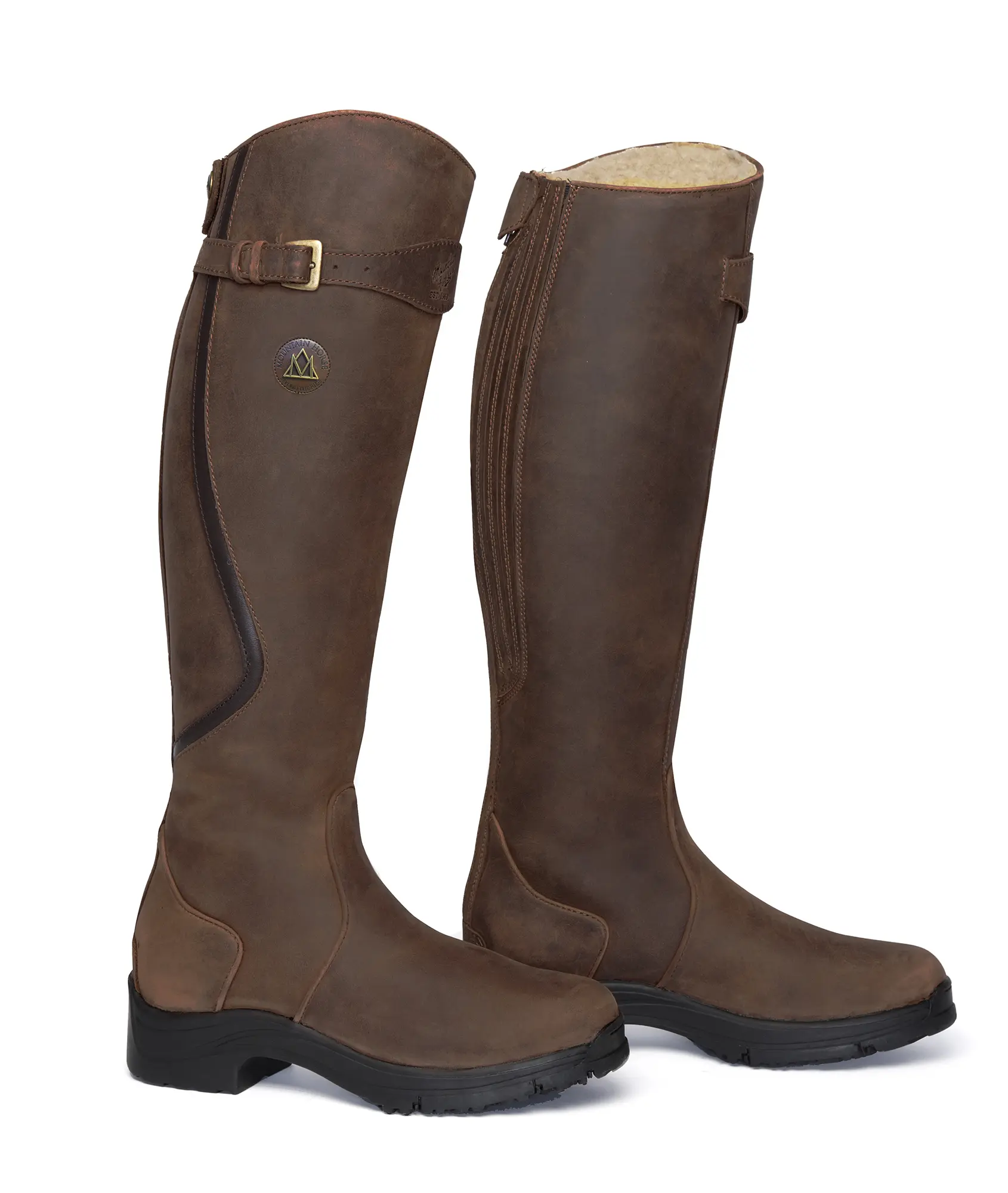 Unisex Winter Reitstiefel SNOWY RIVER braun