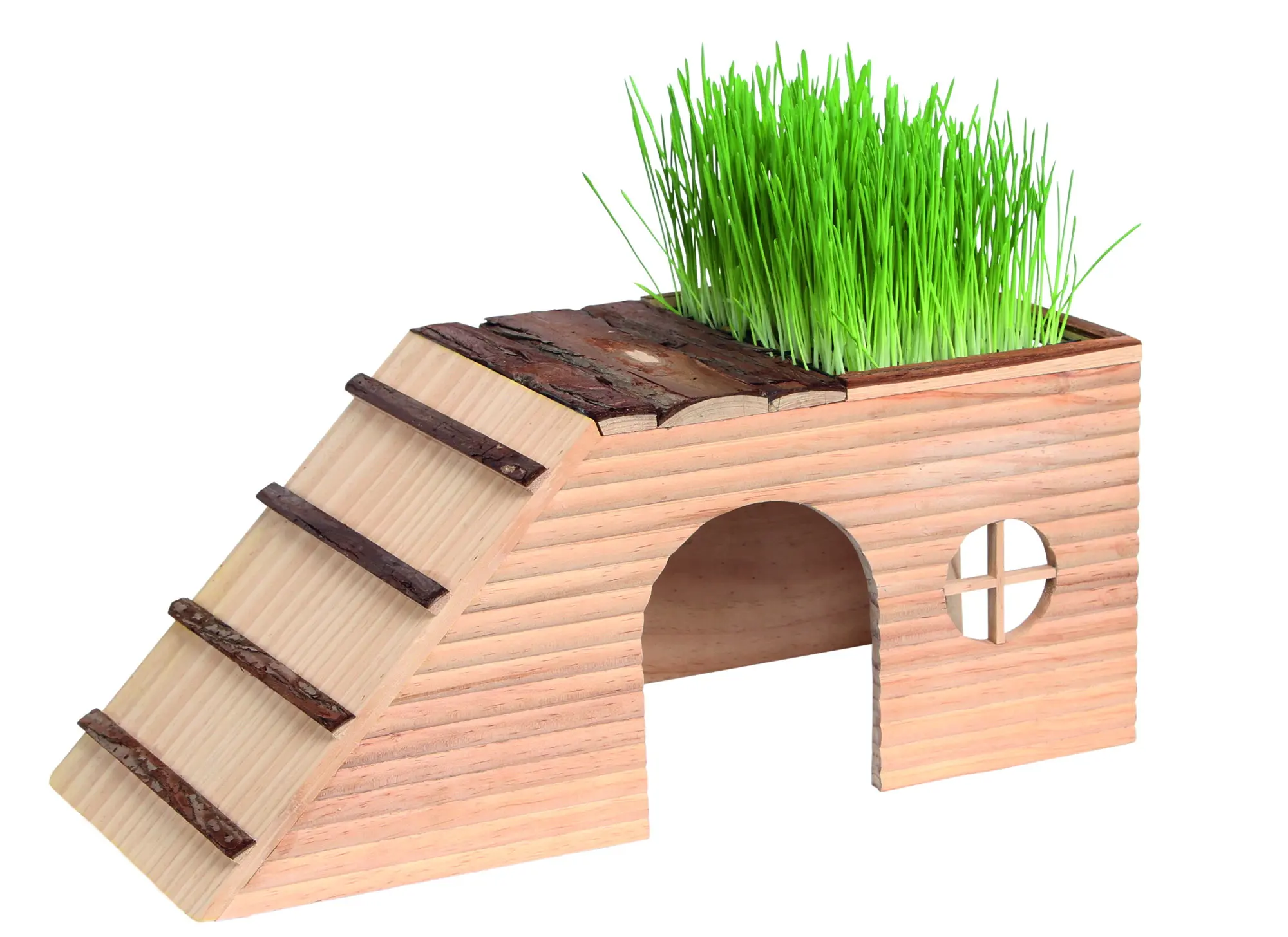 Nagerhaus NATURE 48x22x20cm mit Rampe+ integr. Futterplatz