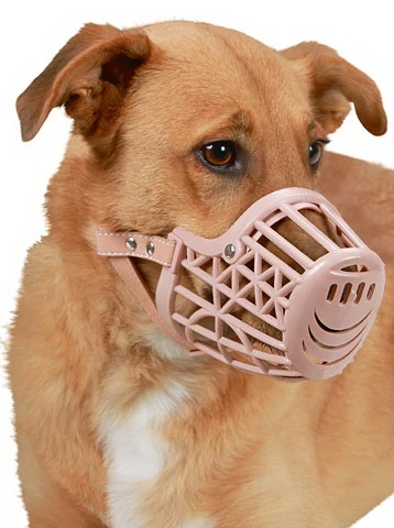 plastic muzzle brown size 7