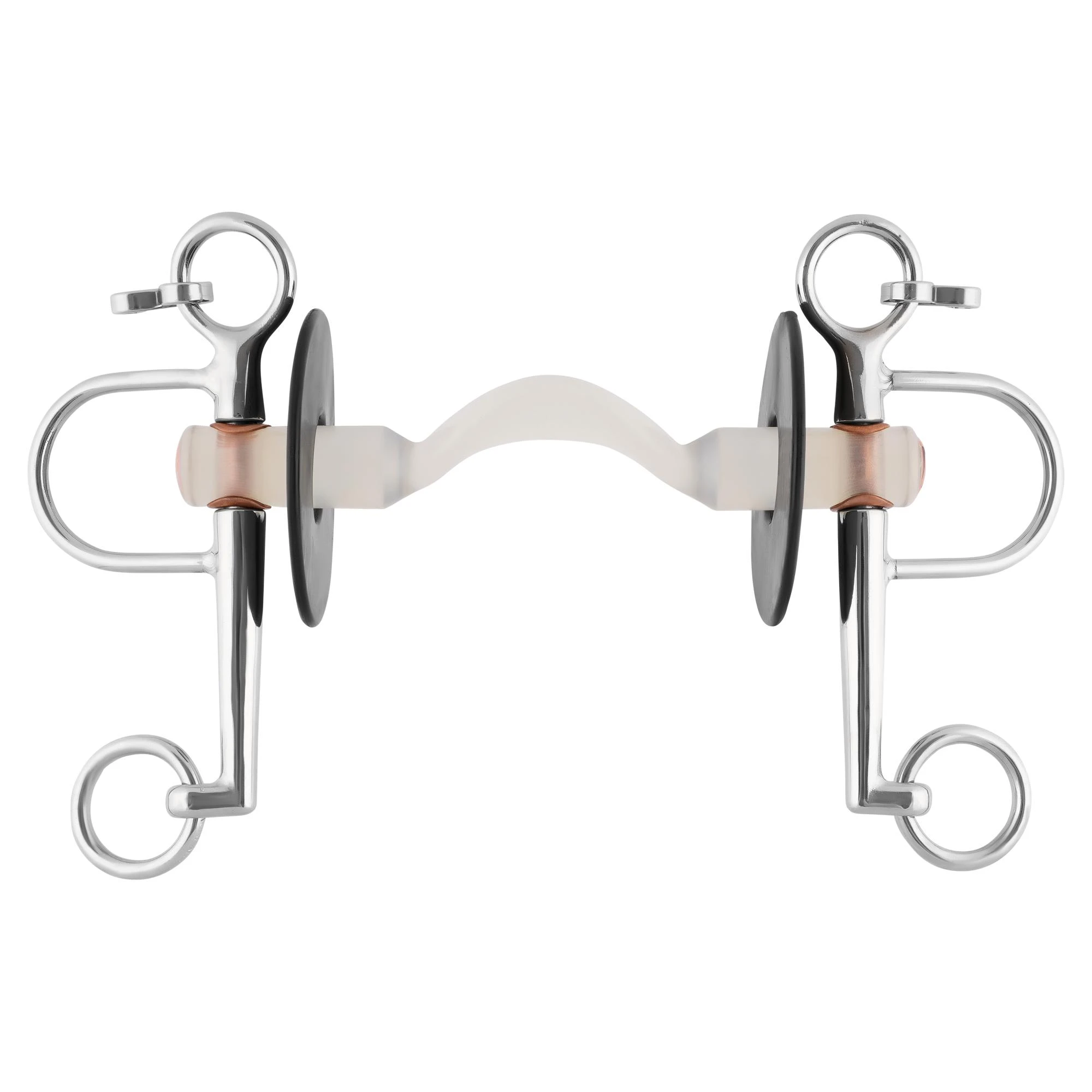 Pelham 20 mm mit harter Stange mit Zungenfreiheit und langen Anzügen