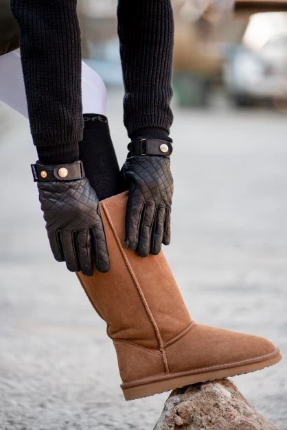 KITZBÜHEL Winterhandschuhe, Leder