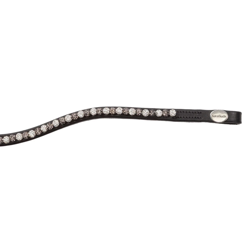 Stirnband "Pila", gebogen, schwarz/silber-grau, V