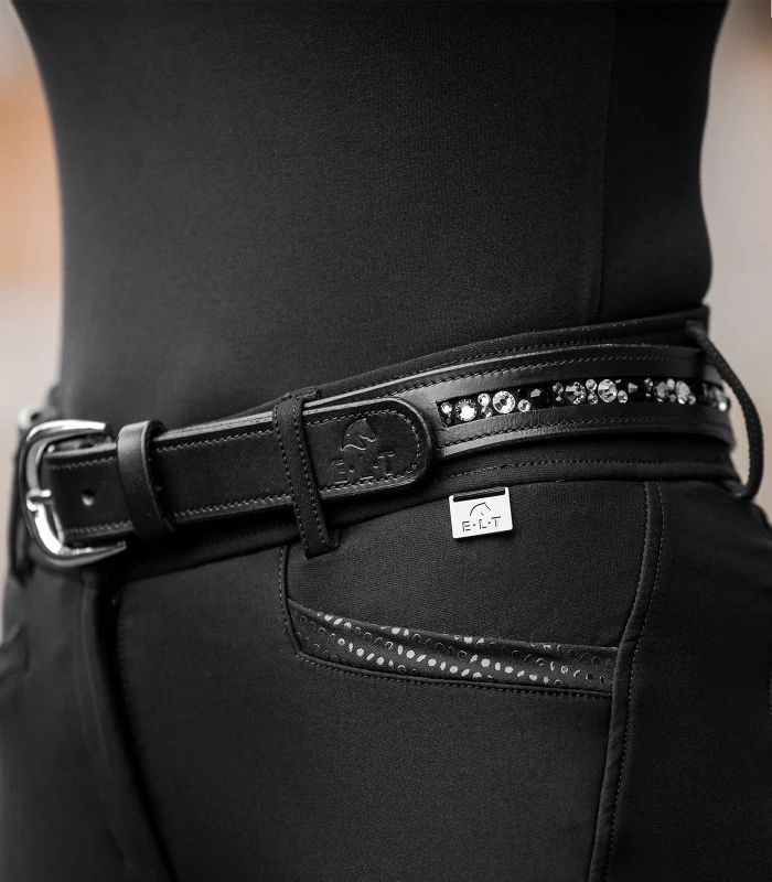 Jewel leather belt