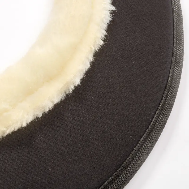 synthetic leather overreach boots - faux fur brim