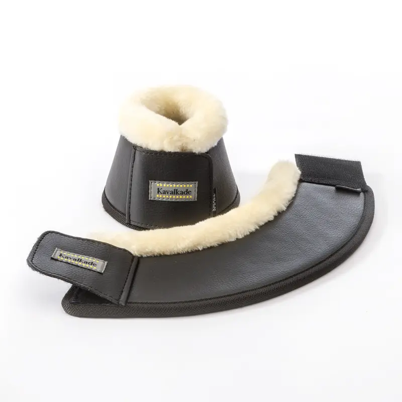 synthetic leather overreach boots - faux fur brim