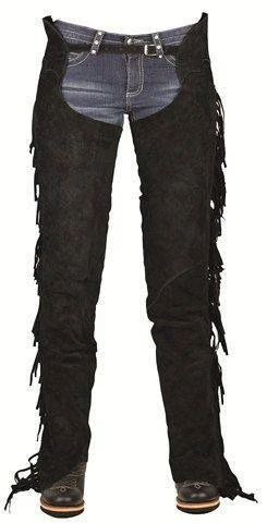 HKM Sports Showchaps mit Fransen, XL, schwarz