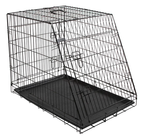 Dog Cage collapsible black 76x54x64cm, 2 doors