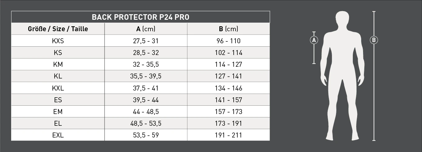 Rückenprotektor P24 Pro, Erwachsene