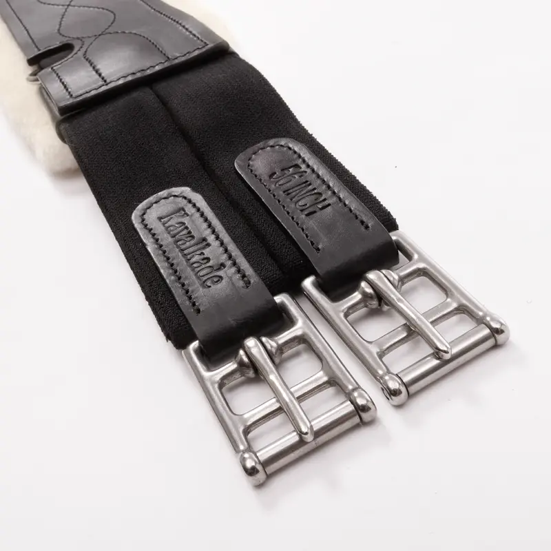 longgirth oiled leather "Casper" faux fur-elastic